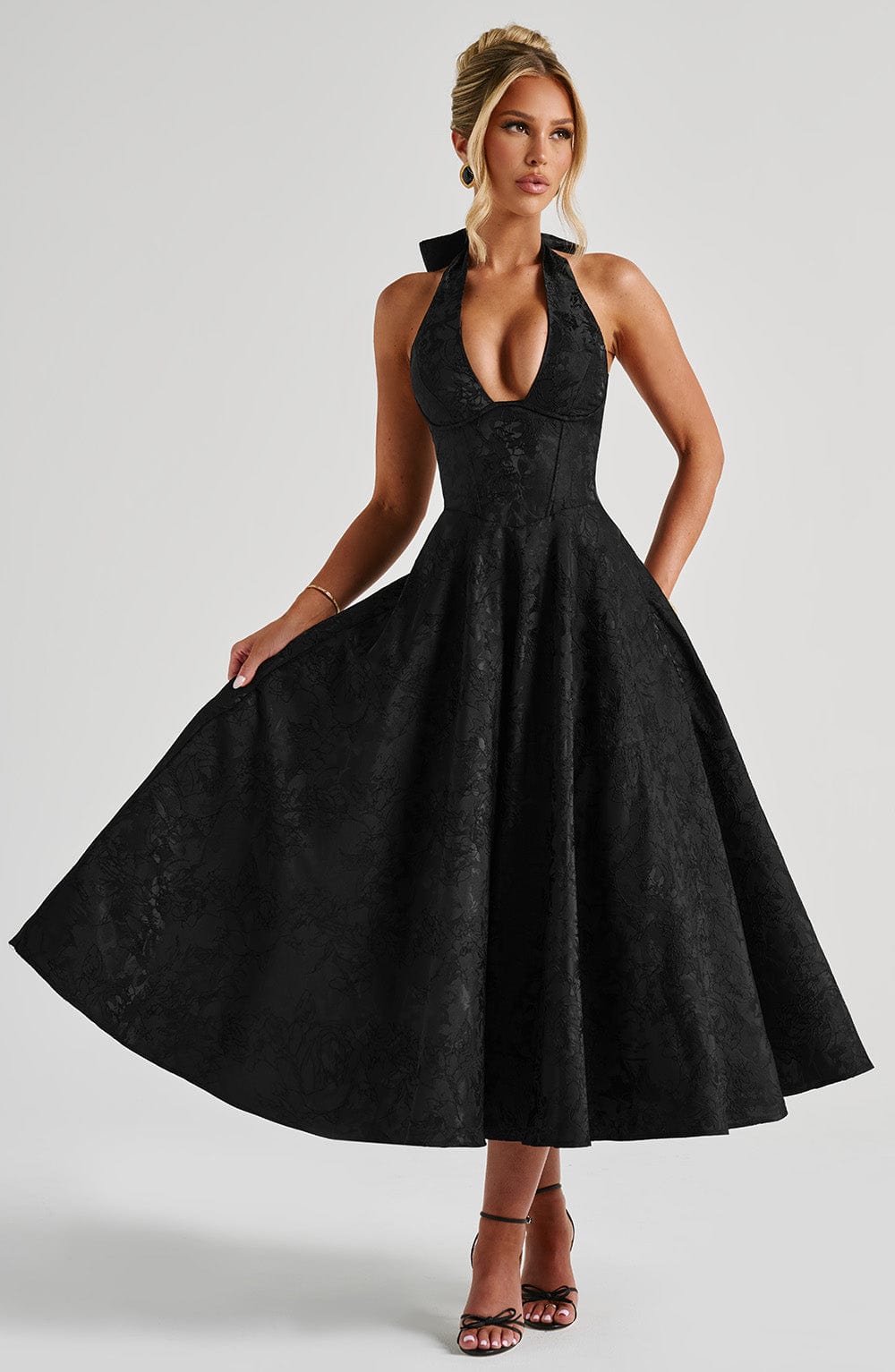 Effie Midi Dress Black